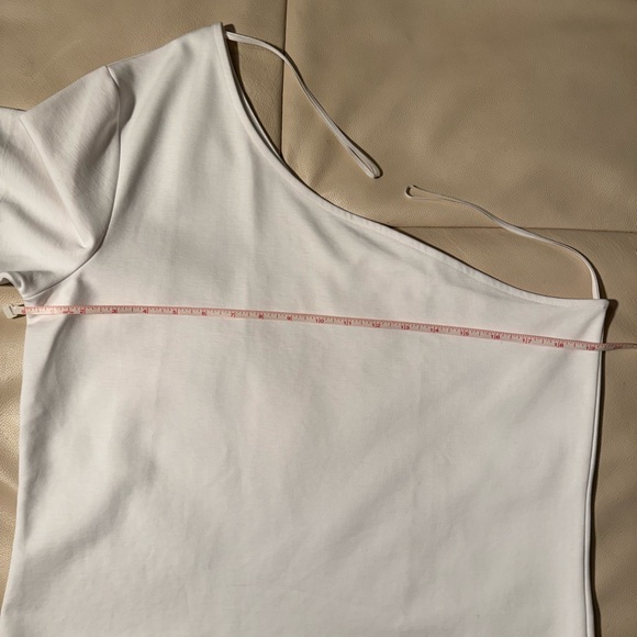 COS White One Shoulder Short Sleeve Tee NWOT - Picture 4 of 9